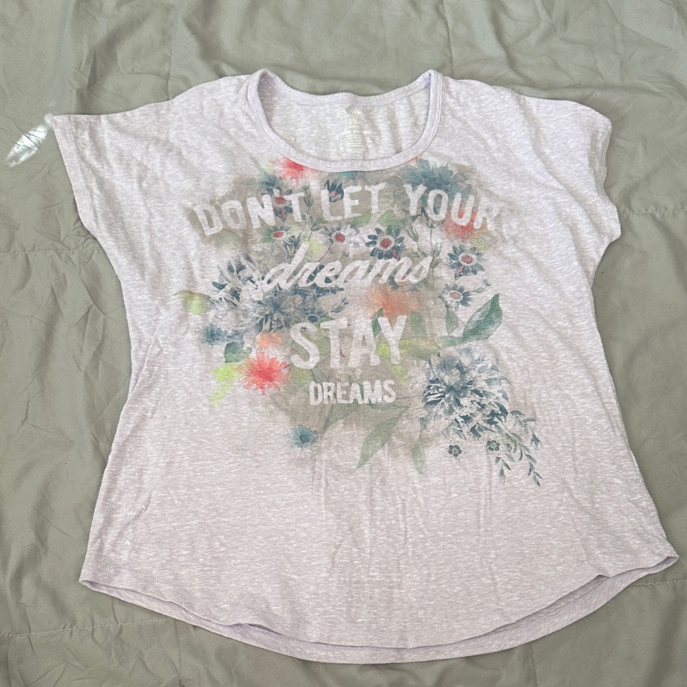 Floral Graphic Women's Top - light purple